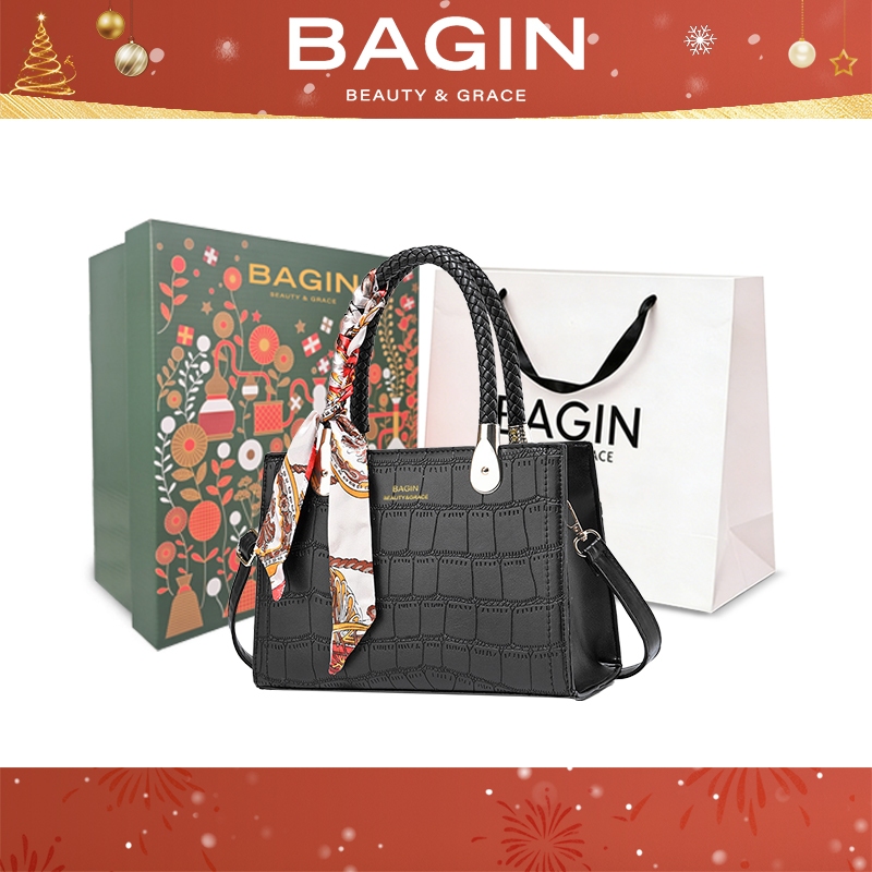 BAGIN Túi Đeo Vai Đa Thanh Lịch Cao Cấp Có logo - Tặng Đây Đeo Vai Khăn Lụa Đón Tết Tặng Quà Kết Hôn Túi Cưới