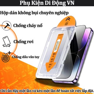 Kính cường lực iPhone 9H, chống nhìn trộm, chống ánh sáng xanh, chống bụi – Dành cho iPhone 11 12 13 14 15 16 17 Pro Max