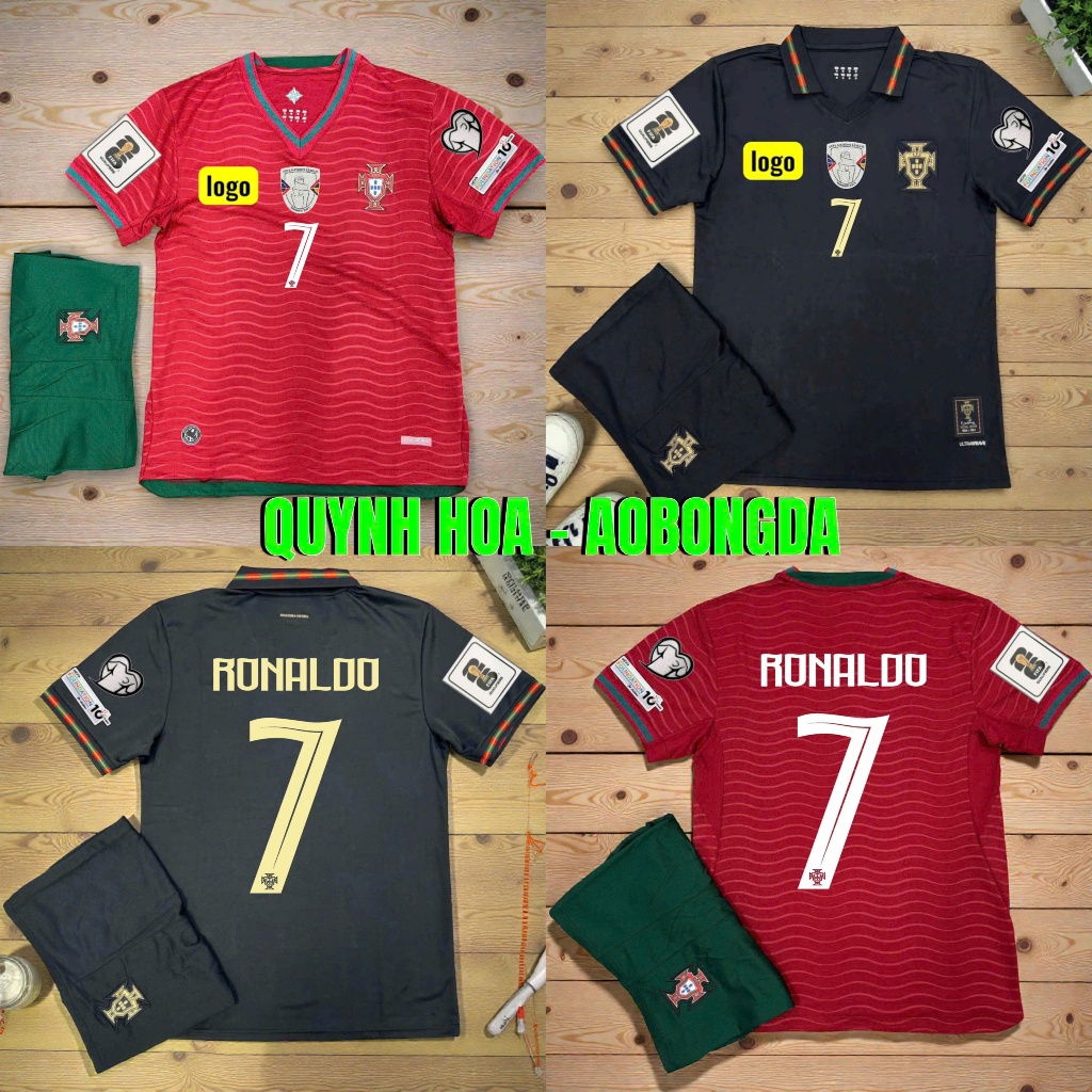 ✅[Free Ship]✅Bộ Quần Áo Bóng Đá Đội Tuyển Bồ Đào Nha 2026 - Vải Polyester Gai Thái Cao Cấp - Áo Ronaldo số 7 cao cấp