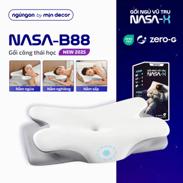Gối Công Thái Học NASA-B88 Ngủ Ngon, Gối Cao Su Non Chống Đau Cổ Vai Gáy Cho Mọi Tư Thế Ngủ