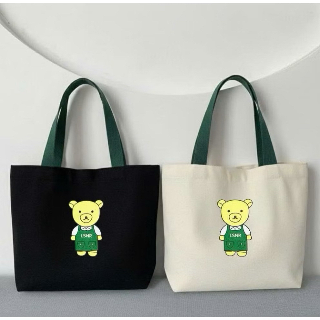 túi tote đi làm dễ thương vải bố chống nước nhiều màu tote gấu | BigBuy360 - bigbuy360.vn