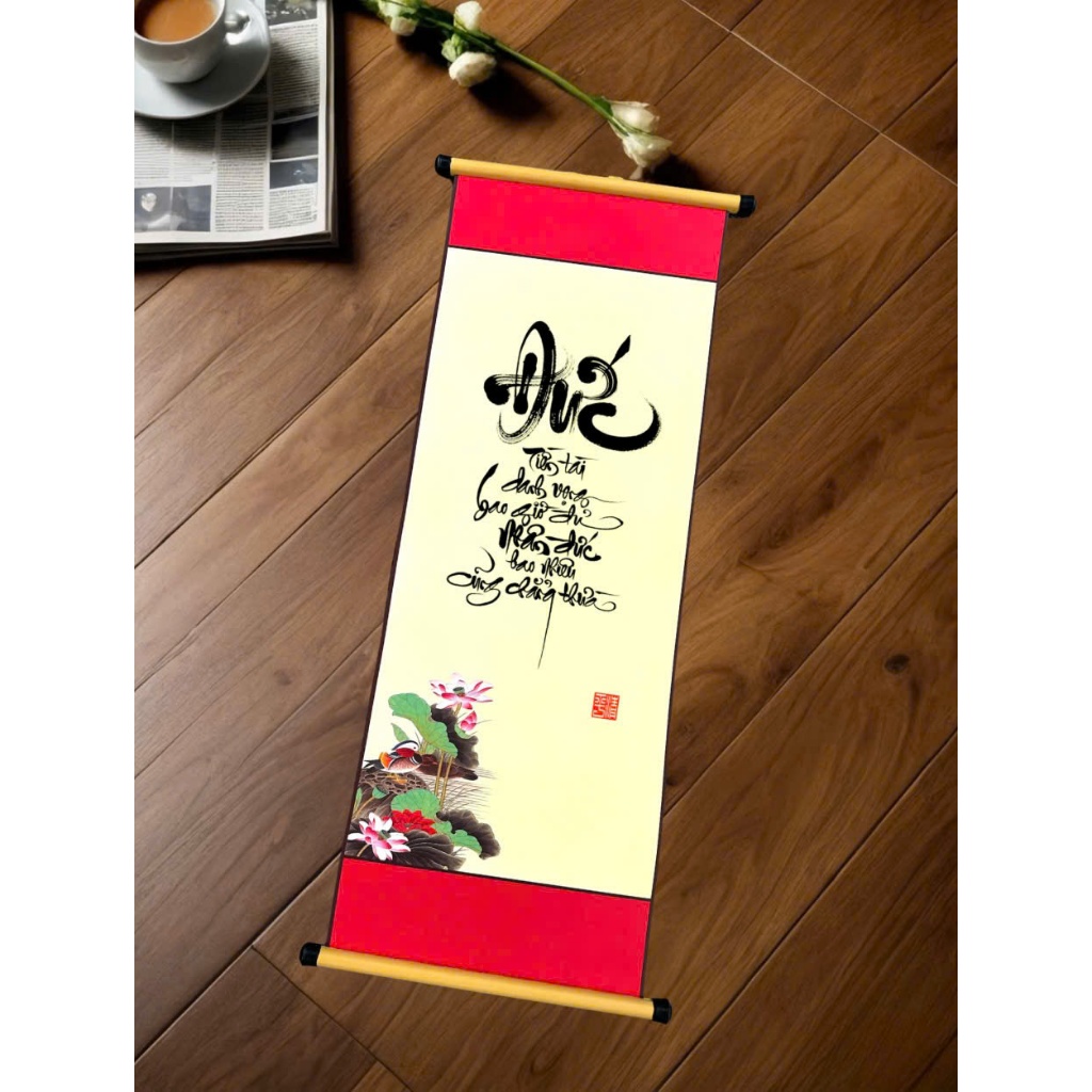 Giấy viết thư pháp, giấy ốp , giấy mỹ thuật 27x79cm in tranh giá rẻ viết sự kiện set 10 tờ kèm nẹp