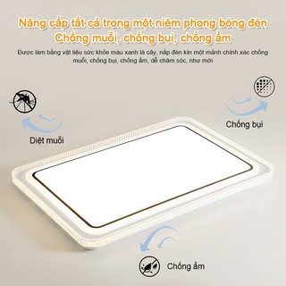 Đèn ốp trần phòng khách GOGEOUS đèn LED âm trần trang trí 3 màu đèn trần tròn Bảo hành 3 năm
