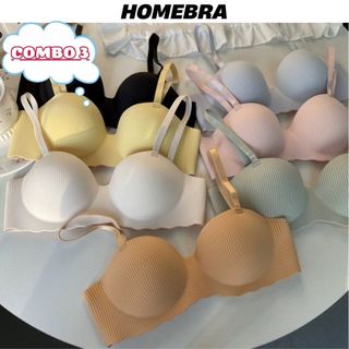 Combo 3 Áo ngực nữ su non mút dày nâng ngực gợi cảm - Set 3 Áo lót không gọng dây quai mềm mại A5277