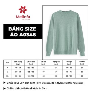 Áo len nữ cổ tròn dài tay, len cao cổ, len cổ lọ chất len dệt kim mềm mịn co giãn MELINFA VAA0348