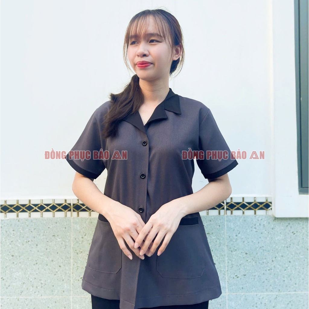 Áo Tạp Vụ May Sẵn Nhiều Màu – Đồng Phục Nhân Viên Vệ Sinh, Lao Công, Hộ Lý