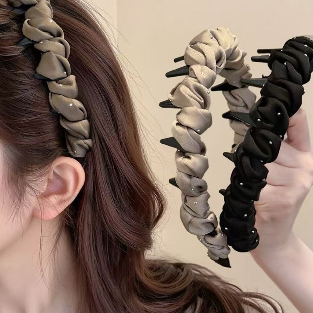 [Peinn] BỜM CÀI TÓC VẢI BÓNG CHẤM BI CHO BẠN NỮ C10