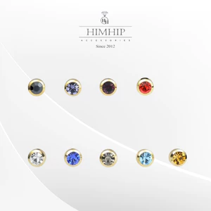 Pin Cài Áo HimHip Đá Nhiều Màu Sang Trọng HKCC Đính Phale 0.8cm