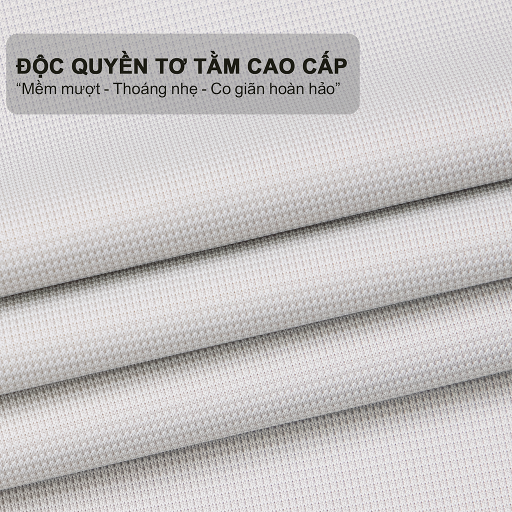 Áo polo nam MASCULINE APL615 cao cấp form regular fit bo chun phần cổ tay áo vải silk nylon spandex