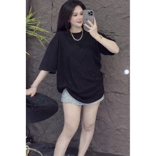 Áo thun chất cotton khô 3158 form rộng tay lỡ - Gấu T
