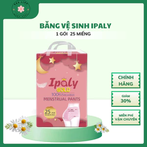 Băng vệ sinh Dạng Quần ipaly gold thấm hút tuyệt đối, an toàn tiện dụng co dãn thỏa mái gói 25 cái