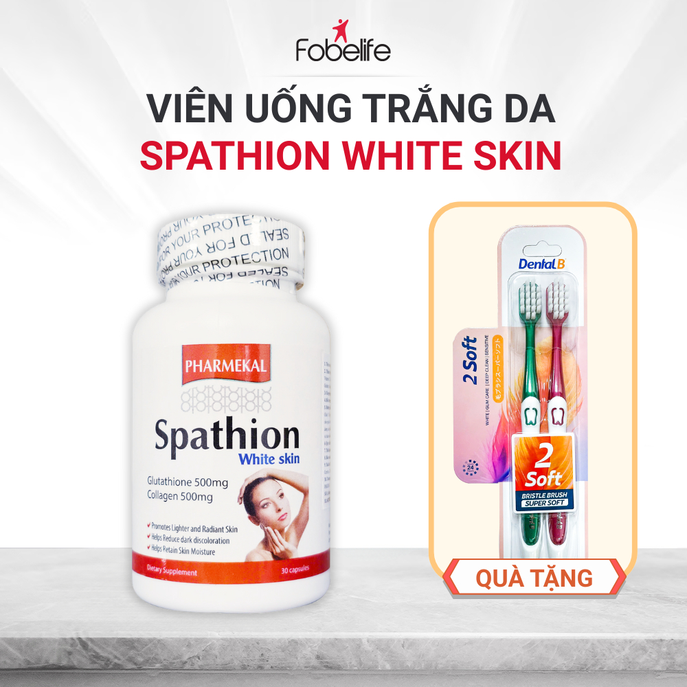 (Mỹ) Viên Uống Spathion Fobe Hỗ Trợ Làm Trắng Da, Dưỡng Ẩm, Làm Đẹp Da NN - Hộp 30v
