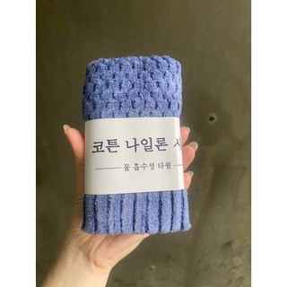 Combo 3 [Mẫu mới] Khăn mặt lông cừu Hàn Quốc vân nổi, sợi Microfiber cao cấp, kích thước 50x30cm