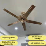 20/06 VOUCHER 50K Quạt trần 5 cánh không có đèn phù hợp với trần thấp, chung cư có điều khiển từ xa 6 cấp độ gió — ảnh 7
