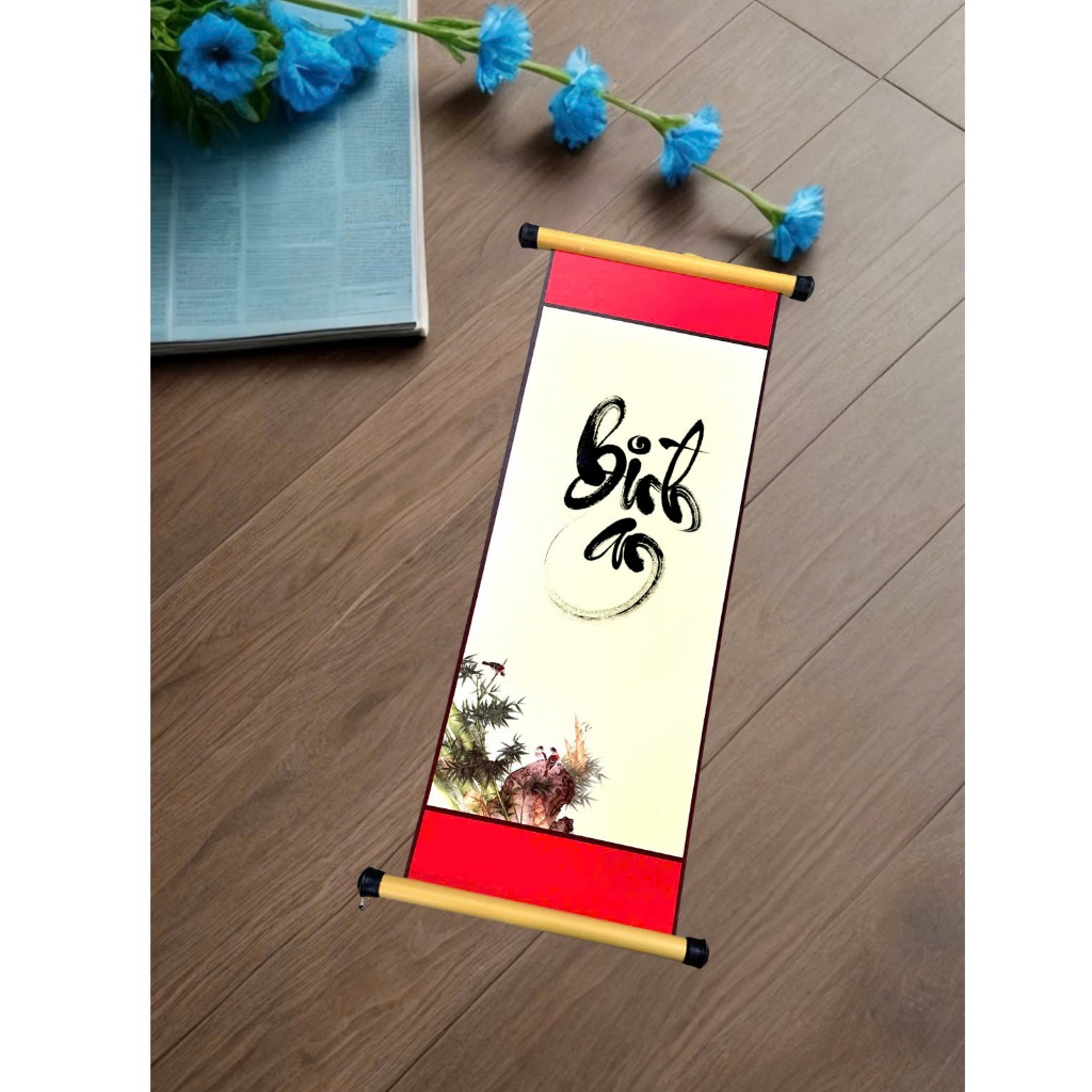 Giấy viết thư pháp, giấy ốp, giấy mỹ thuật 20x54cm in tranh giá rẻ viết sự kiện sét 10 tờ có nẹp
