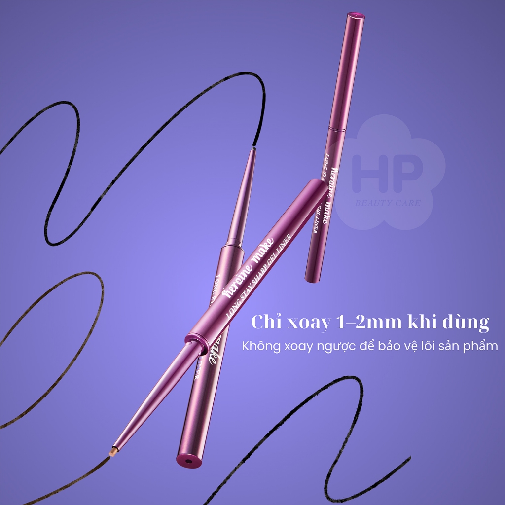 Bút Chì Gel Kẻ Mắt Kissme Heroine Make Long Stay Sharp Gel Liner N(Phiên Bản Giới Hạn-Hồng Mocha 50)