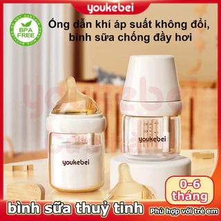 Youkebei Bình sữa cho bé Bình Sữa Thủy Tinh Cho Bé0-6Tháng Chống Sặc Giảm Đầy Hơi Dễ Vệ Sinh thoát khí cho bé từ sơ sinh
59.999
₫
-50%
Mua 2 & giảm 2%
4.9
Đã bán 6k+
Hà Nội