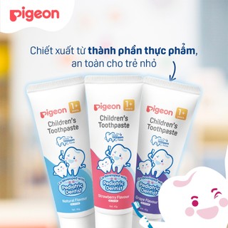 Kem đánh răng trẻ em Pigeon 45g - thành phần từ thực phẩm an toàn cho bé từ 1 tuổi chính hãng