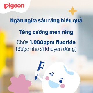 Kem đánh răng trẻ em Pigeon 45g - thành phần từ thực phẩm an toàn cho bé từ 1 tuổi chính hãng