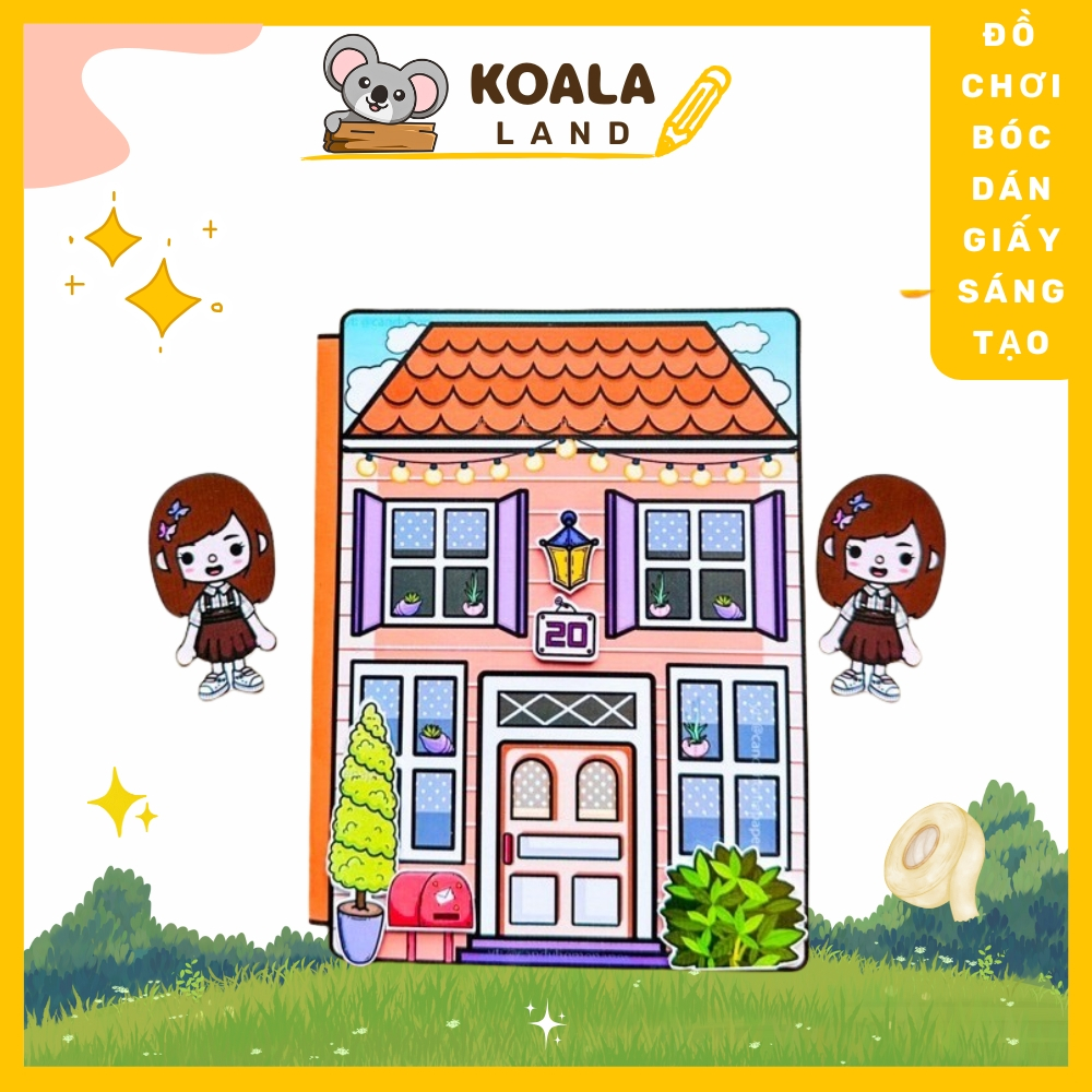 Cuốn Sách Toca Boca squishy giấy tự làm đồ chơi sách thủ công toca boca giấy nhà của beauty.holic