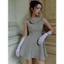 Đầm Ngắn Chestnut Grace, Chất Vải Chéo Thun Lạnh Thoải Mái, WDN147 SOME HOW STORE