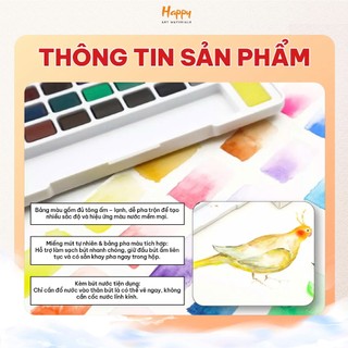 Bộ màu nước Happy Watercolor Paint Set