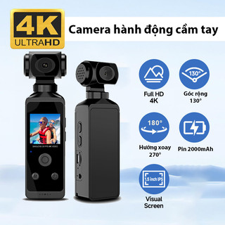 Camera Hành Trình Mini 4K｜Màn Hình LCD 1.3" HD｜Ống Kính Xoay 270°｜Camera Thể Thao Bỏ Túi Cho Người Mới