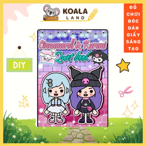 Đồ chơi búp bê giấy Ngôi nhà kuromi và cinamorol toca boca ,đồ chơi thủ công danh cho bé gái