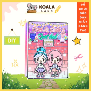Wednesday búp bê giấy toca boca COOL AND CUTE 2 - Giấy in chất lượng cao, cứng cáp phát triển tư duy logic phong cách