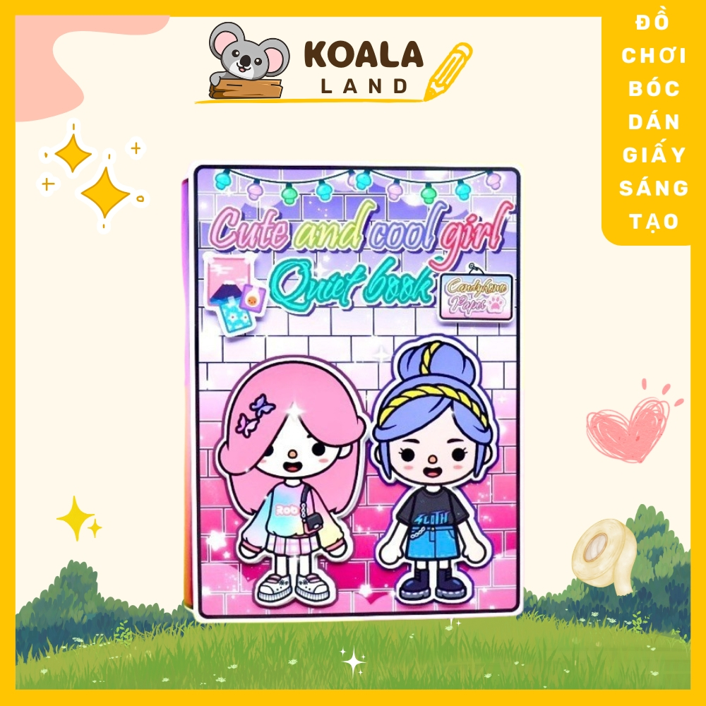 Toca Life World Book Toca Boca Dễ Thương Dành dán sách đồ chơi giấy đồ chơi giấy kuromi Đồ Chơi - Squishy - Kuromi
