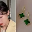 Bông Tai Hình Cỏ Bốn Lá Đính Đá Thời Trang Chất Lượng Cao Cho Nữ Holie Accessories