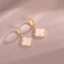Bông Tai Hình Cỏ Bốn Lá Đính Đá Thời Trang Chất Lượng Cao Cho Nữ Holie Accessories