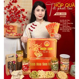 Hôp quà Tết XUÂN SANG ĐẮC LỘC - TẾT NHƯ Ý - Senfarm - Mứt Tết - Bánh Tết - Quà Tết