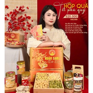 Hôp quà Tết XUÂN SANG ĐẮC LỘC - TẾT NHƯ Ý - Senfarm - Mứt Tết - Bánh Tết - Quà Tết