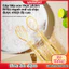 Youkebei Thìa tập ăn PPSU Bộ Thìa Dĩa silicon Cho Bé Ăn Dặm thìa Bẻ Cong Tập Xúc Thìa dĩa ăn dặm Thìa cong