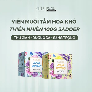 Viên Muối Tắm Hoa Khô Thiên Nhiên SADOER 100g – Giúp làm sạch cơ thể, hương thơm nhẹ nhàng, tẩy tế bào chết.