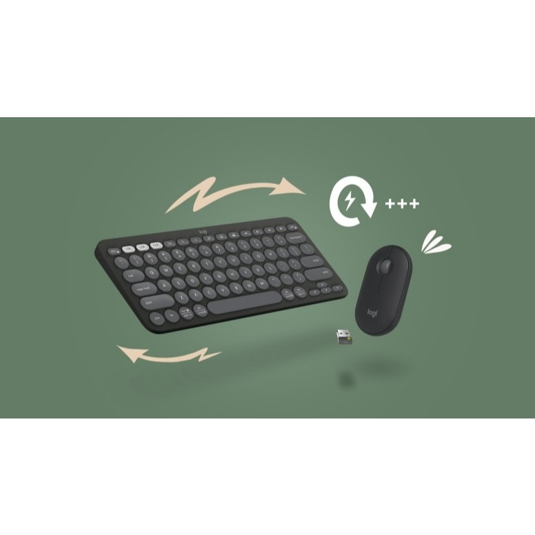 [🔰Chính Hãng] Bàn Phím Chuột Không Dây Bluetooth Logitech Pebble 2 K380s + M350s, Nhỏ Gọn, Yên Tĩnh | BigBuy360 - bigbuy360.vn