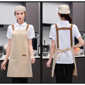 Tạp dề bằng vải Canvas chống nước - Đồng phục làm việc cho cửa hàng trà sữa, nhà hàng, quán cà phê và bếp