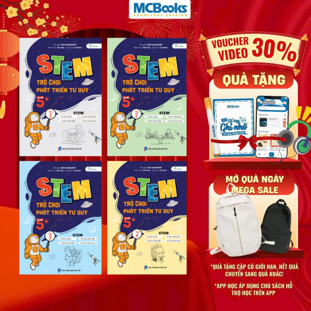 Sách - STEM – Trò Chơi Phát Triển Tư Duy Tuổi 5+