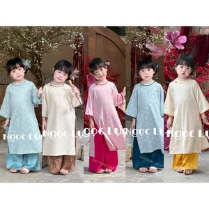 💗KÈM CÀI💗 Áo Dài Cho Bé Gái Vải Gấm Cao Cấp, Bao Gồm Áo Và Quần (Ảnh Shop Chụp)