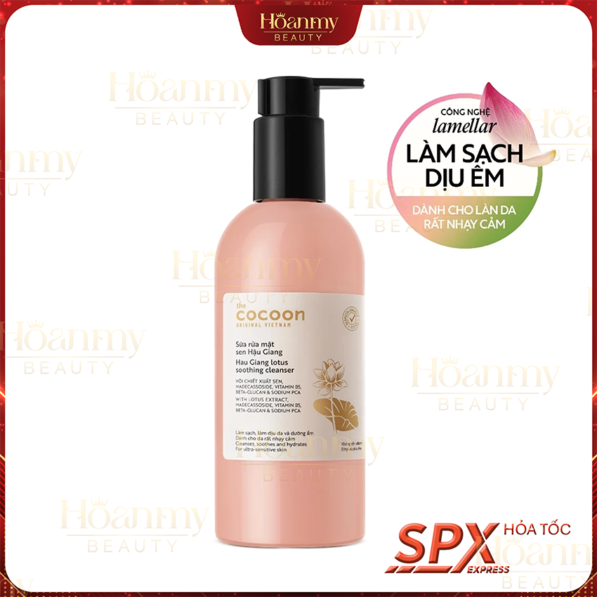 Sữa rửa mặt Cocoon da nhạy cảm sen Hậu Giang 50ml, 310ml