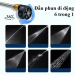 Máy Rửa Xe Mini Cầm Tay Cao Áp Gia Đình Dùng Pin Động Cơ Lõi Đồng Cực Khỏe Súng Rửa Xe Áp Lực Cao Đánh Bay Vết Bẩn Nhanh — ảnh 8