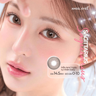 Kính áp tròng 1 ngày màu nâu tự nhiên SAGITTARIUS Dia 14.5mm - Độ cận 0-10 nhãn hiệu Angel Eyes