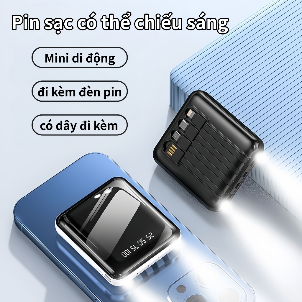 【CCC】Sạc dự phòng 3C SiamBoost 20000mAh, tích hợp 4 dây sạc nhanh, Mini dễ mang theo – ảnh mô tả chi tiết 11