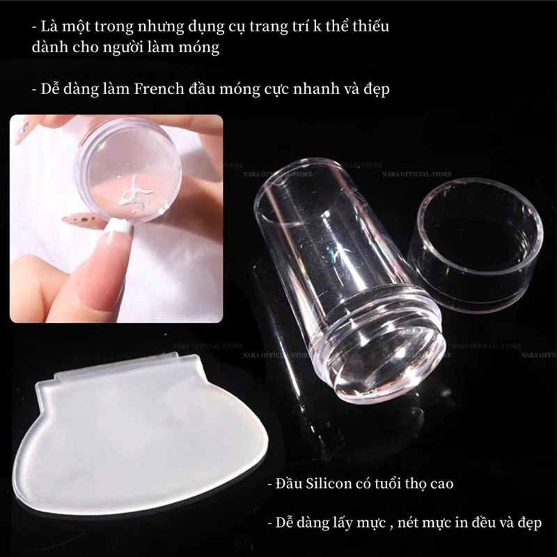 Con Dấu Silicon In Móng Tay, Con Lăn In Nail Chuyên Dụng, In Họa Tiết Sắc Nét, Phù Hợp Nail Salon Và Học Viên