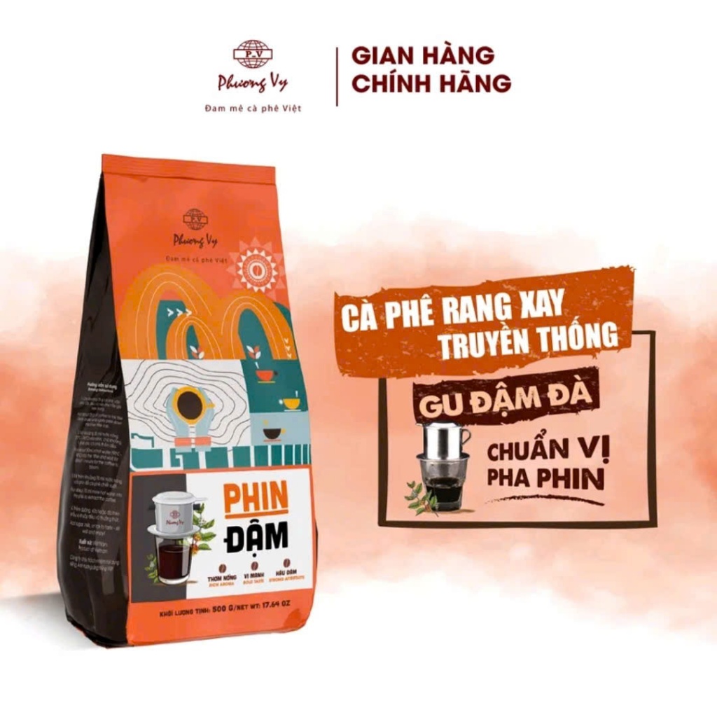 Cà Phê Truyền Thống Passion Coffee 500G, Cafe Vị Đậm mạnh, Thơm Nồng, Hậu Đậm, Phương Vy Coffee