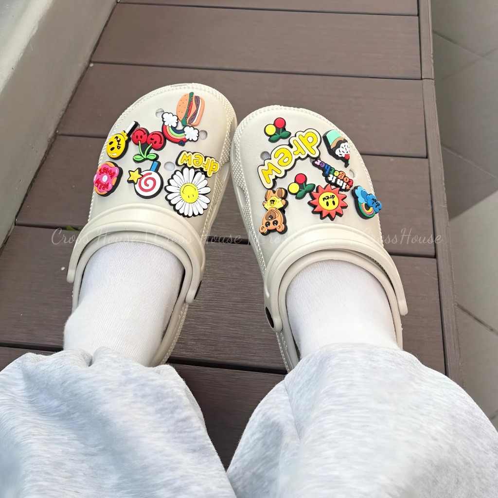 [Full Box] Dép sục Cross Classic Clog nam nữ siêu êm - Tặng kèm sẵn 12 hình gắn dép