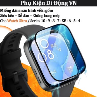Ốp lưng và kính cường lực Apple Watch chống trầy chống va chạm cho Ultra Series 10 9 8 7 SE 6 5 4 size 42 44 45 46 49 mm