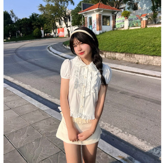 Chân váy nữ MONÁ chân váy ngắn chấm bi chất Kaki nhật thêu trang trí Moná Girls - SOCHI SKIRT