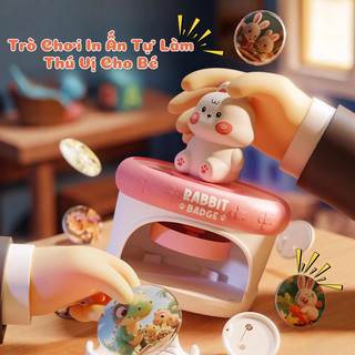 Máy Làm Huy Hiệu Handmade DIY Cho Bé - Đồ Chơi Thủ Công Sáng Tạo Tự Làm Huy Hiệu Chất Liệu Nhựa ABS An Toàn Cho Bé